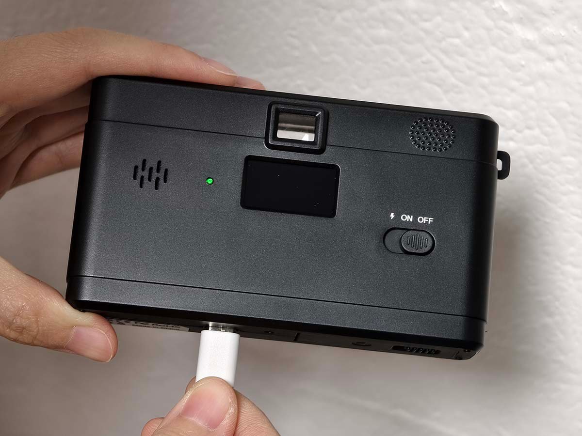 Charging the camera via Type-C